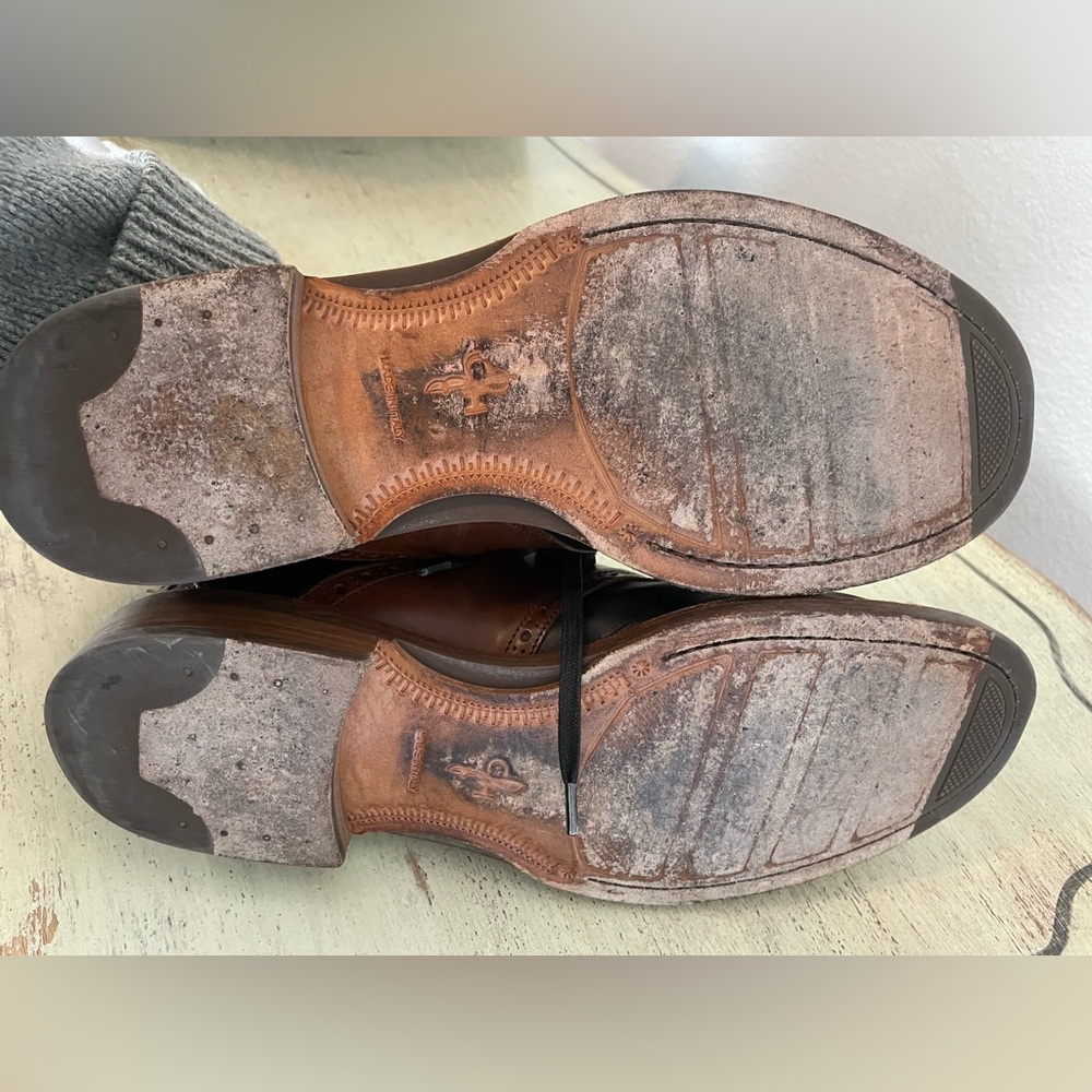 Cole Haan‎ Made in Italy Vintage Black & Brown Leather Saddle Oxfords Size 8 - Picture 6 of 6